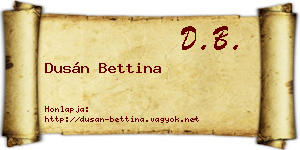 Dusán Bettina névjegykártya