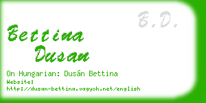 bettina dusan business card